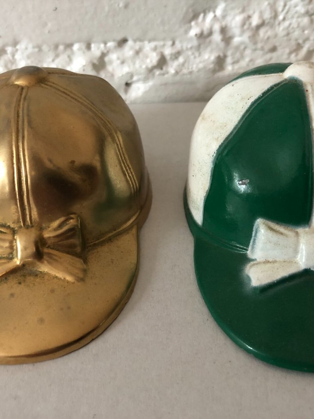 Vintage Cast Metal Jockey Caps Lincoln Downs Horse Racing Memorabilia Lot 2